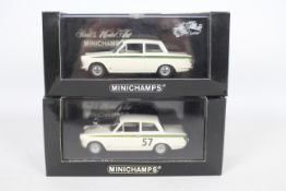 Minichamps - 2 x limited edition Lotus Cortina Mk1 models,