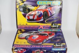 Scalextric - 2 x boxed sets, # C1166L Maserati Challenge, # C1135 Bash'N Crash set.