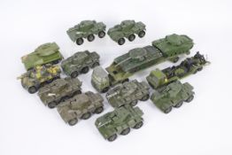 Dinky - Crescent - 14 x unboxed Military models including nine Crescent Saladin models,