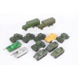 Dinky - Lone Star - Matchbox - 13 x unboxed military vehicles including six Lone Star Armoured Cars,