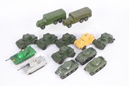 Dinky - Lone Star - Matchbox - 13 x unboxed military vehicles including six Lone Star Armoured Cars,