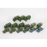 Dinky - Morestone - 15 x unboxed Military Vehicles including six Dinky # 623 Army Wagons,