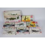 Supermodel - Eight boxed 1:72 scale plastic military aircraft kits by Supermodel.