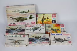 Supermodel - Eight boxed 1:72 scale plastic military aircraft kits by Supermodel.