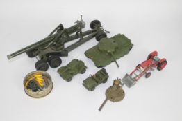 Britains - Dinky - Corgi - A collection of models including Britains Long Tom 155mm Gun with