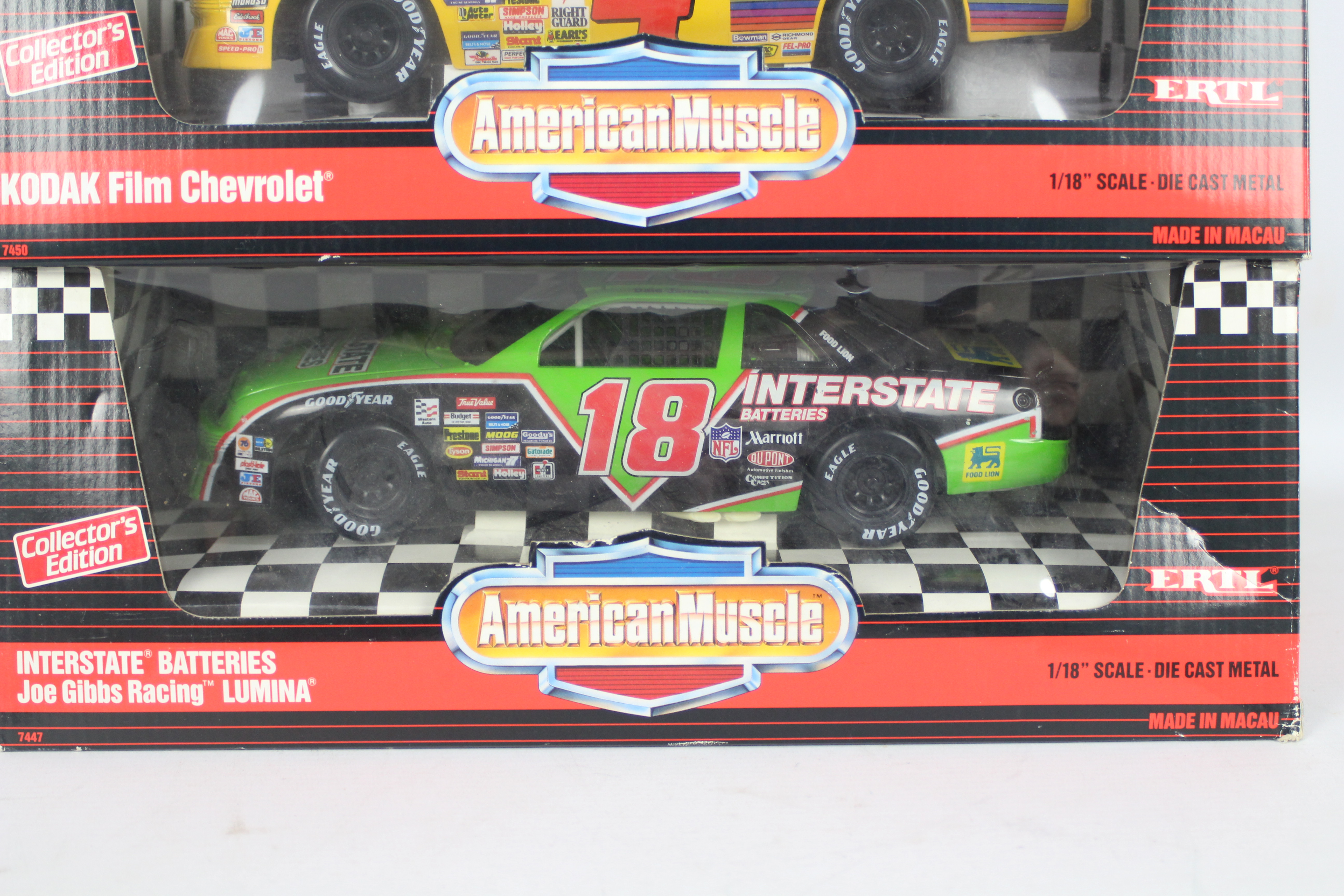 Ertl - Two boxed 1:18 scale diecast model Nascars from Ertl's 'American Muscle' series. - Image 2 of 3