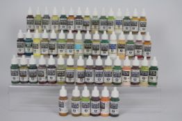 Vallejo - Approximately 53 predominately Vallejo Model Color acrylic 17ml paints.