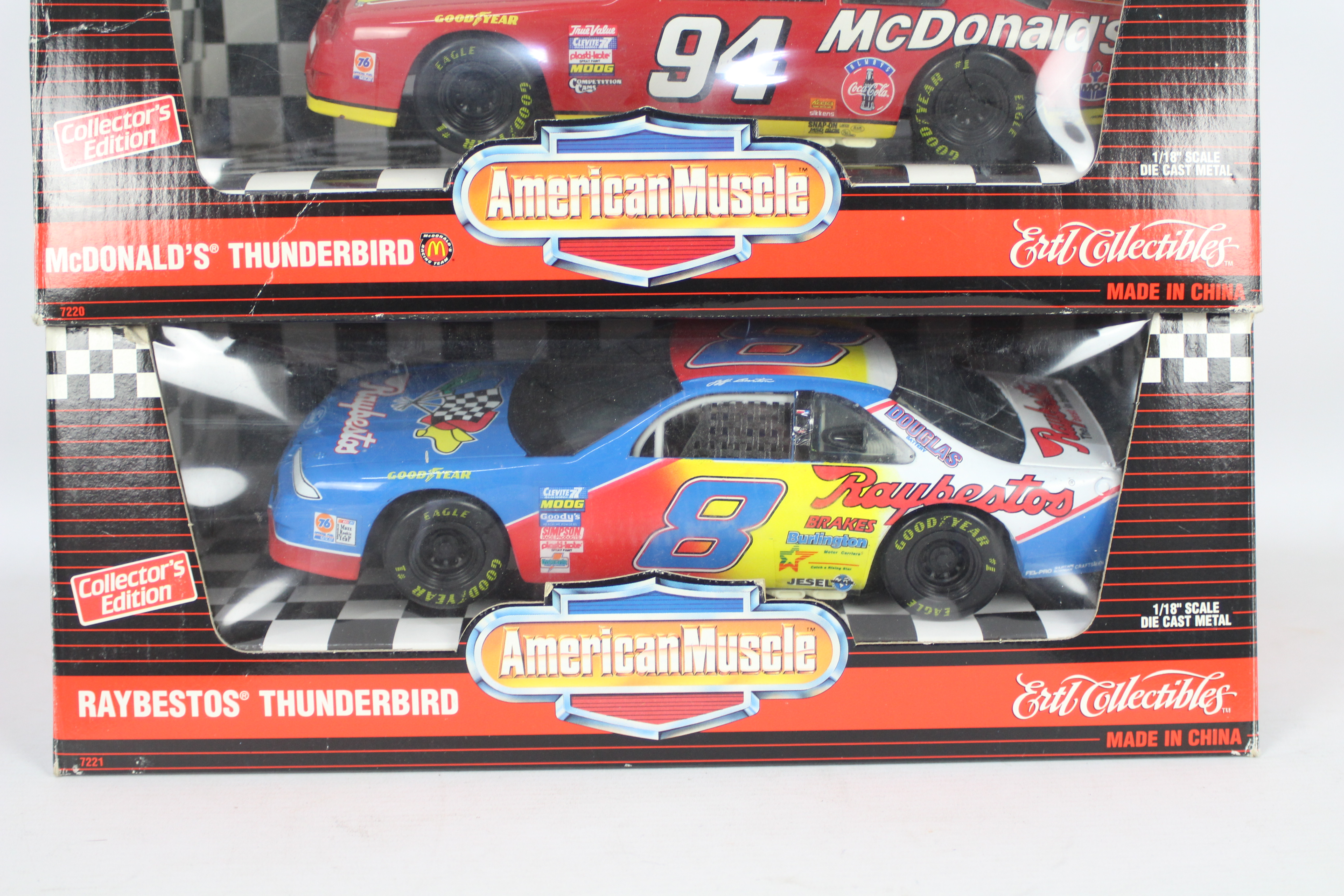 Ertl - Two boxed 1:18 scale diecast model Nascars from Ertl's 'American Muscle' series. - Image 2 of 3