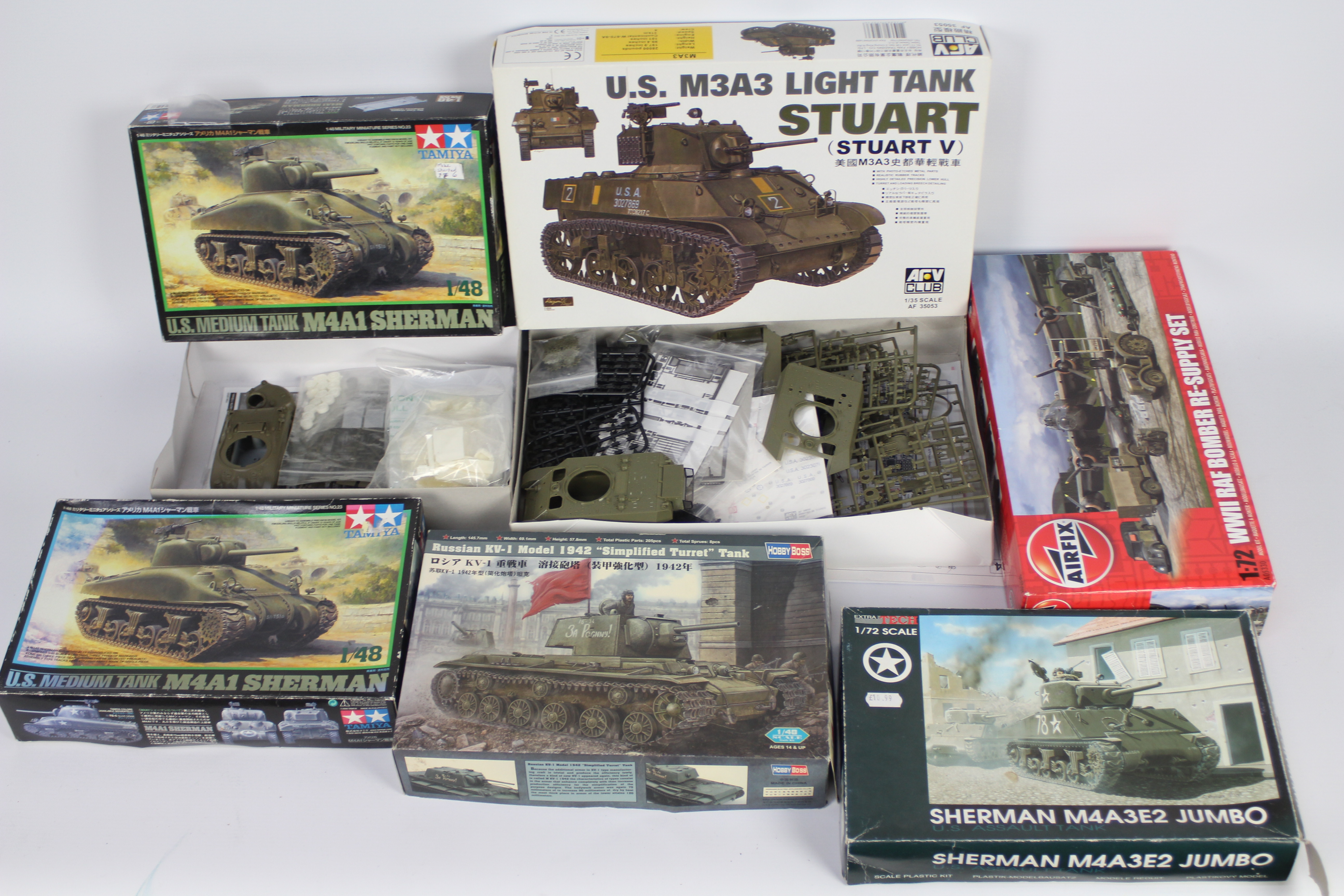 Tamiya, Airfix, AFV Club,