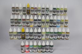 Vallejo - Approximately 53 predominately Vallejo Model Color acrylic 17ml paints.