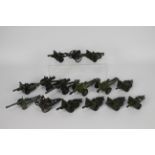 Dinky - Crescent - Britains - 15 x Military Field guns including eight 25 pounder light artillery