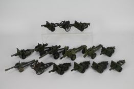 Dinky - Crescent - Britains - 15 x Military Field guns including eight 25 pounder light artillery
