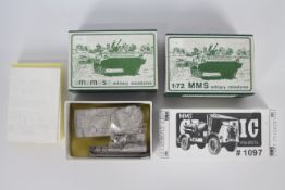 MMS Models - Three boxed scale white metal military model kits.