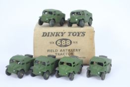 Dinky - A rare Dinky Trade Box of 6 x Field Artillery Tractors # 688.