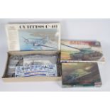 Williams Bros, Techmod, Italeri - Three boxed plastic model kits.