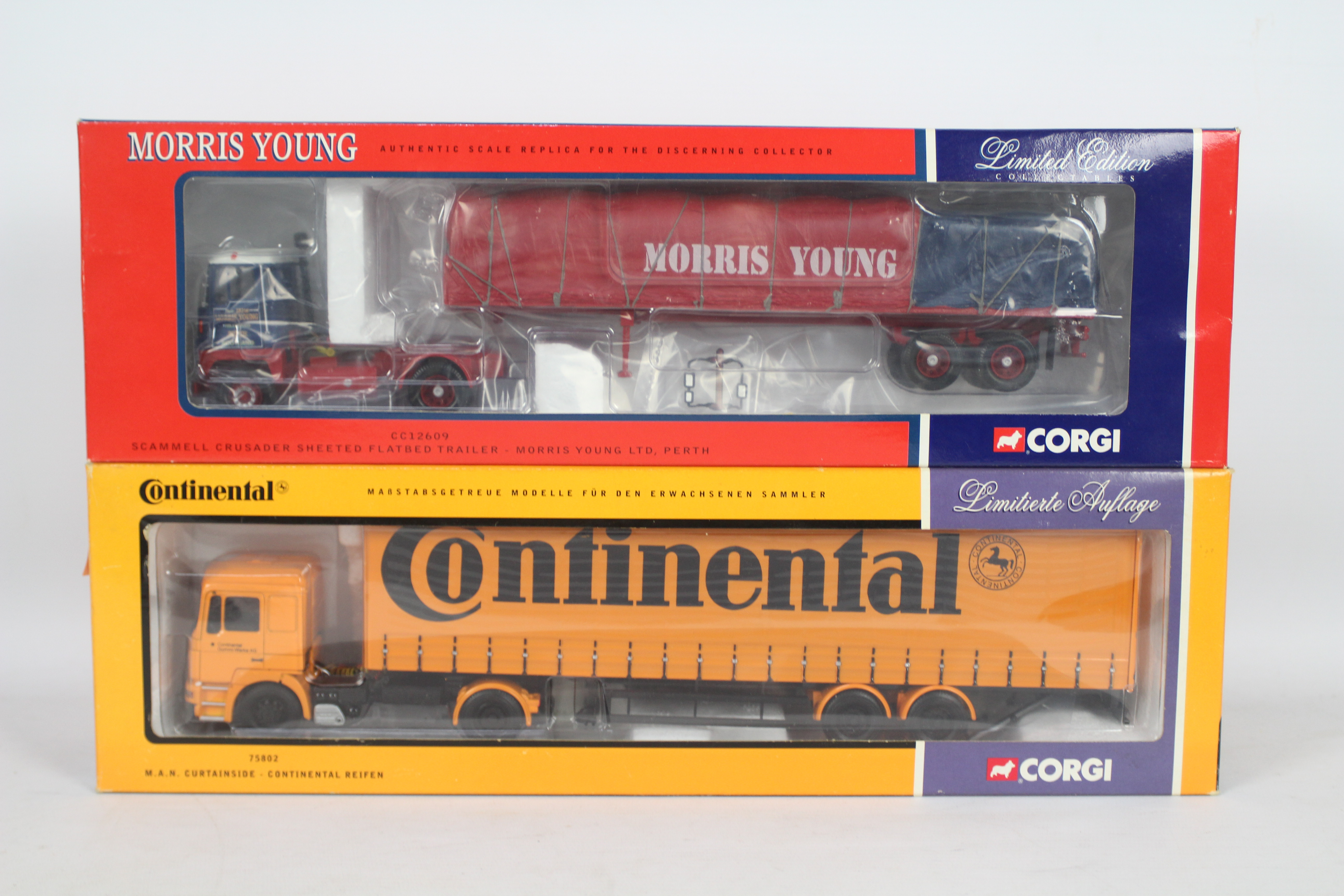 Corgi - Two boxed Corgi Limited Edition 1:50 scale diecast trucks.