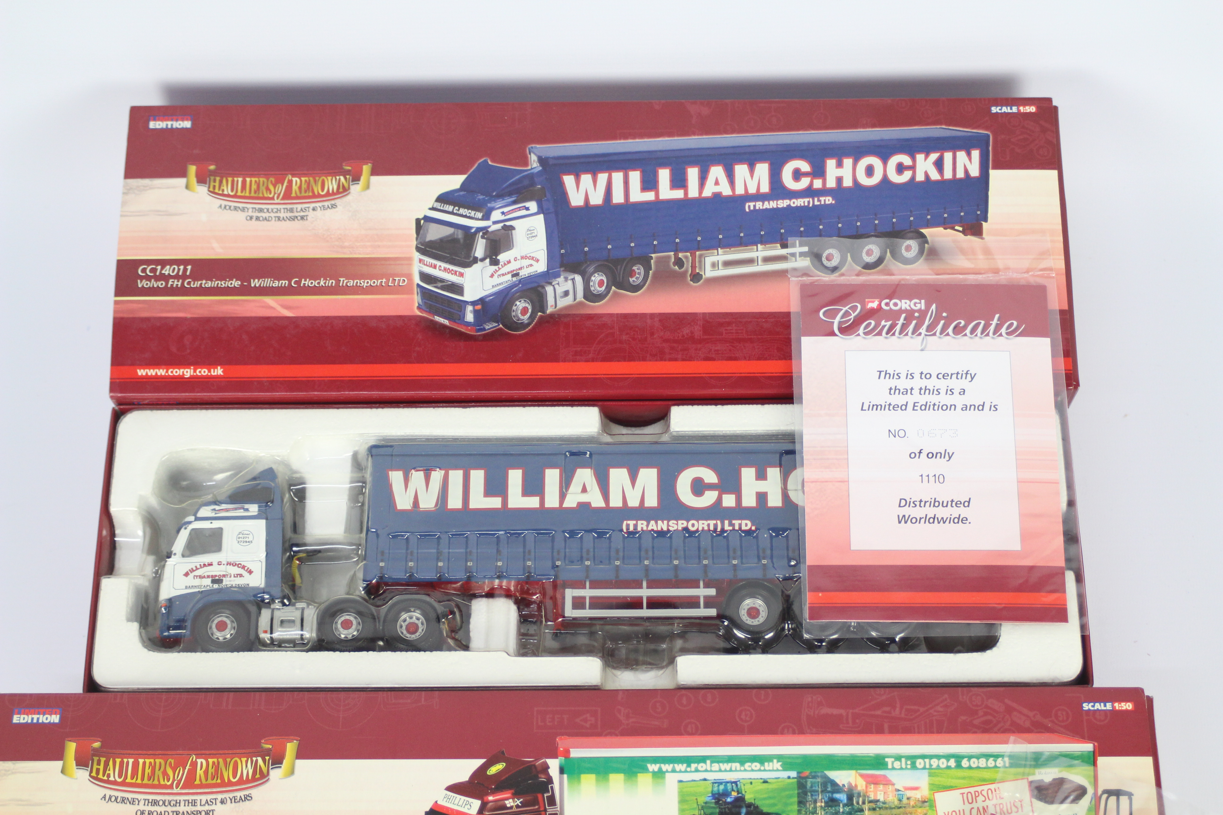 Corgi - Hauliers Of Renown - 2 x limited edition Volvo FH Curtainside trucks, - Image 3 of 3