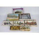 Maquette, Tamiya, Dragon, Airfix - Six boxed plastic military model kits.