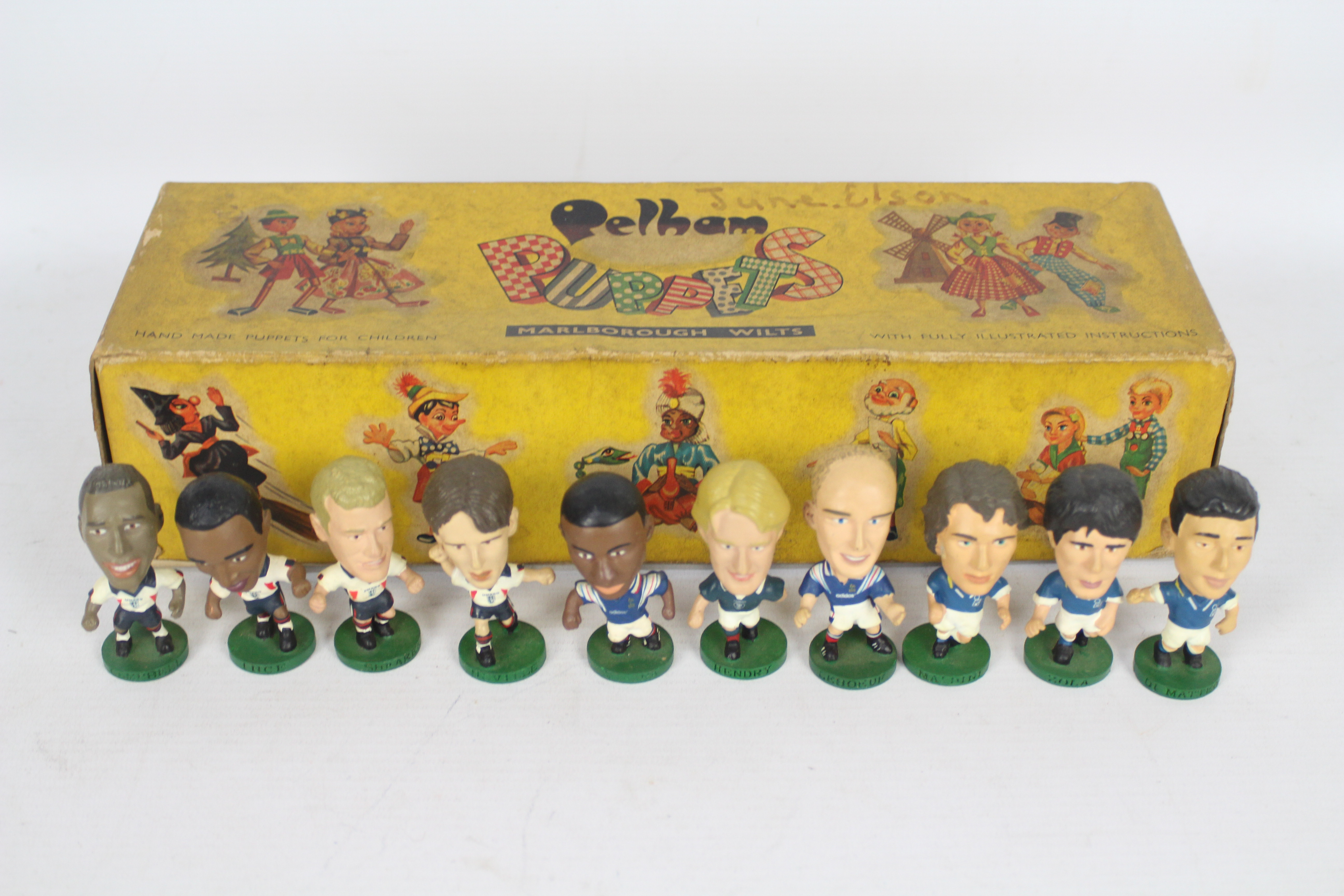 Pelham Puppets - Corinthians - A boxed vintage Pelham Puppet Fairy and 10 x Corinthian Football - Image 3 of 3