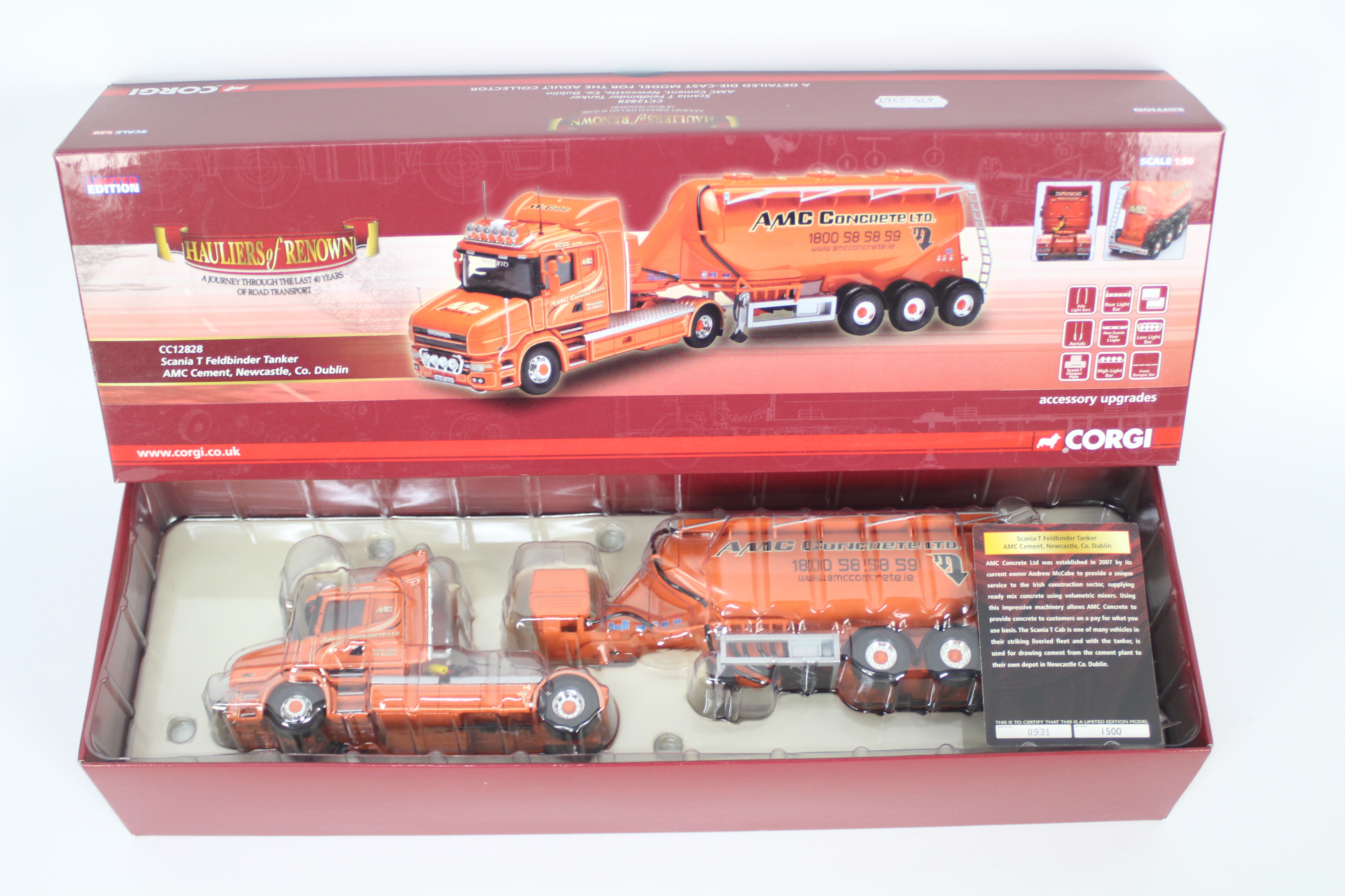 Corgi - Hauliers Of Renown - A boxed limited edition Scania T Feldbinder Tanker in AMC Cement