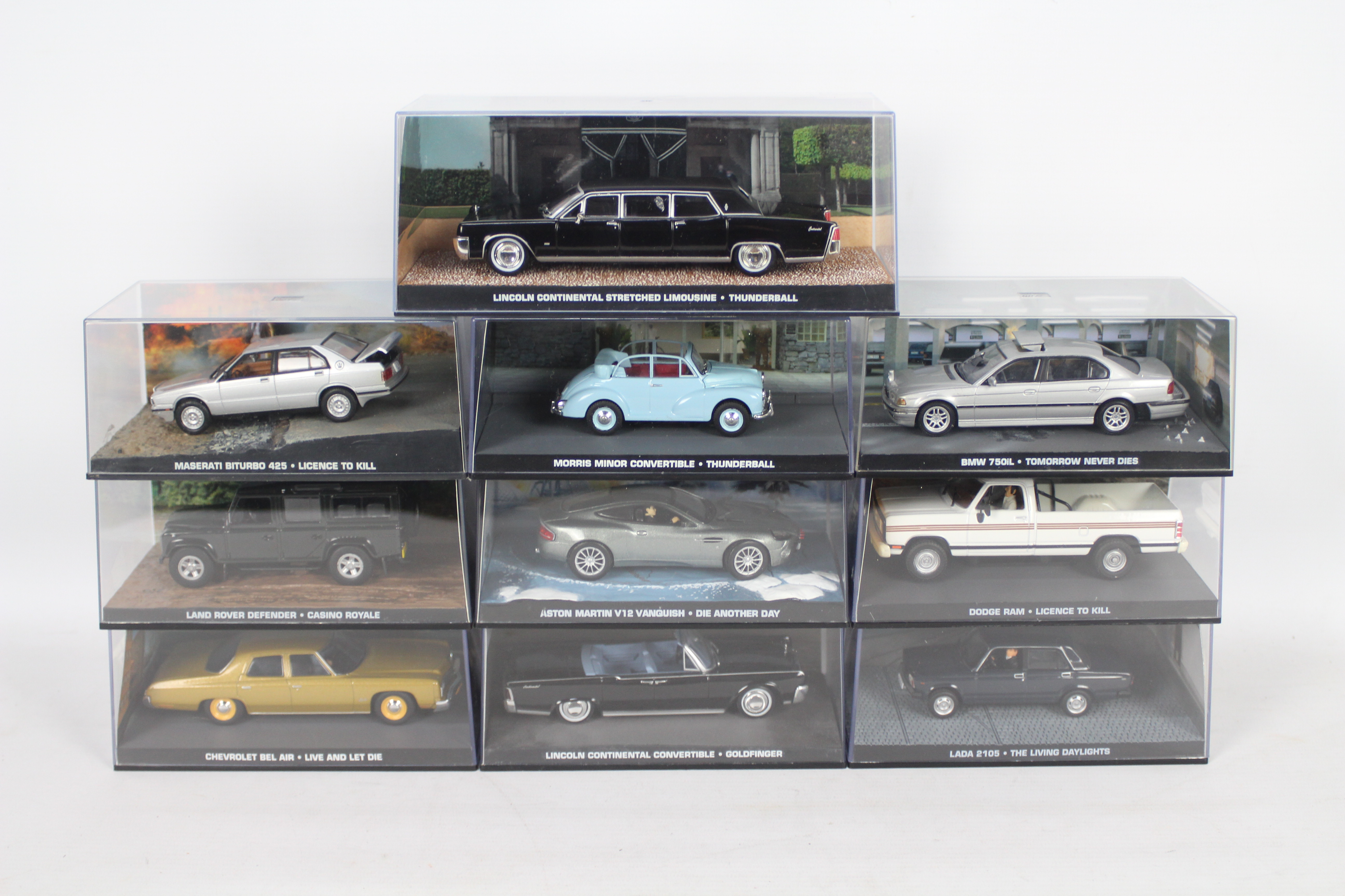 Universal Hobbies / GE Fabbri - 10 boxed diecast model vehicles from 'The James Bond Car