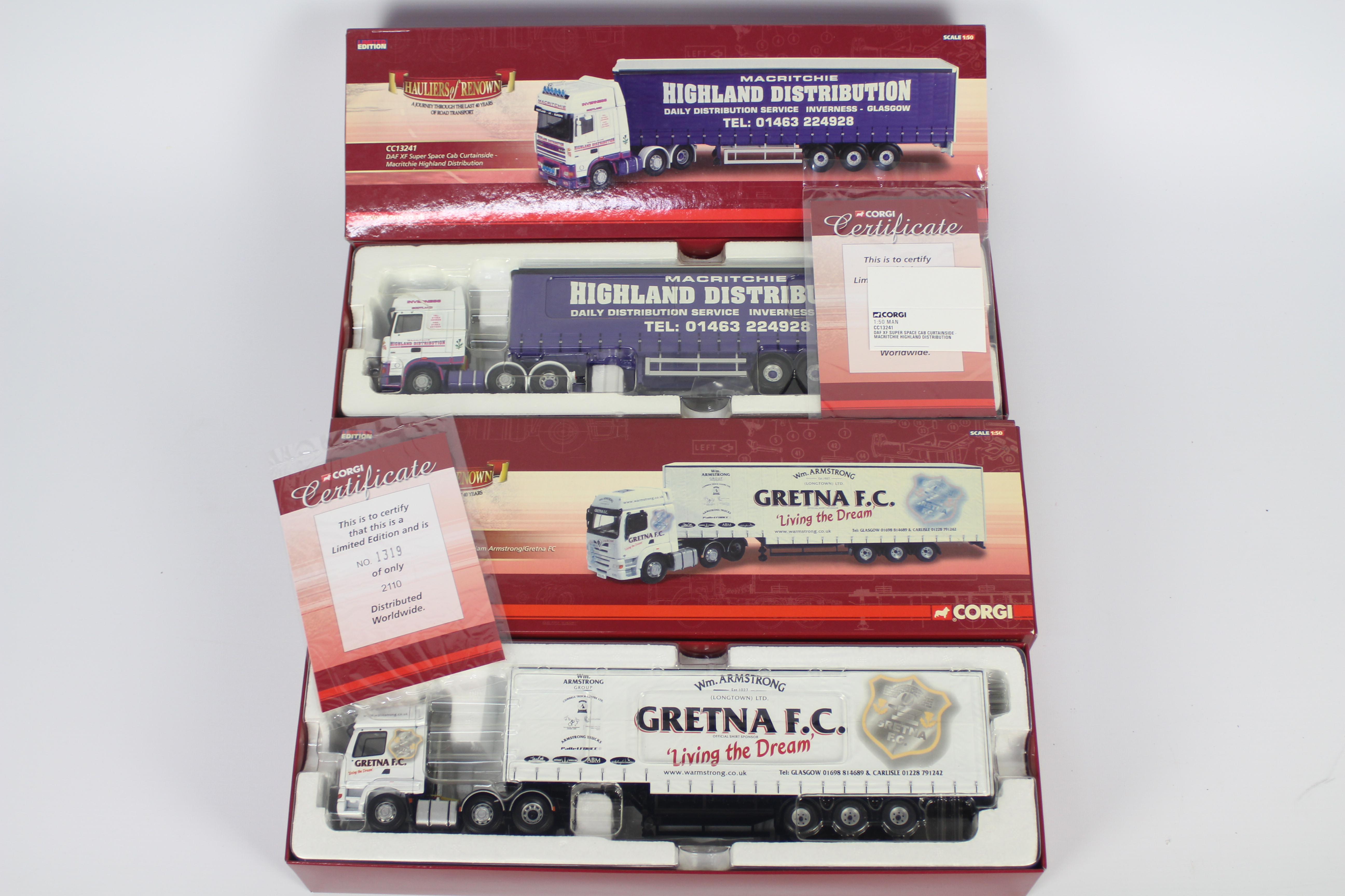 Corgi - Hauliers Of Renown - 2 x boxed limited edition trucks,