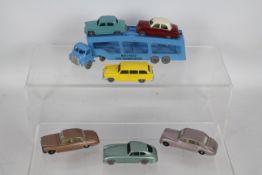 Matchbox - Moko - Lesney - 7 x unboxed models including # 53 Aston Martin, # 28 Jaguar Mk10,