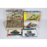 Airfix, Italeri, Dragon - Five plastic plastic military model kits.