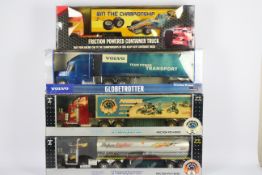 Auto Power - Powco - 4 x large friction powered trucks including a Volvo Globetrotter and two