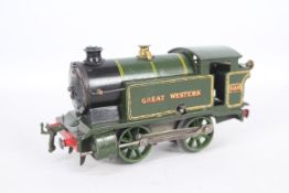 Hornby - A circa 1940 clockwork O Gauge 0-4-0 tank engine number 4560 in Great Western green livery.