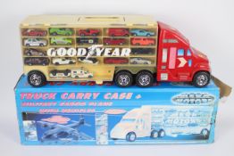 Mega Motors - 2 x large truck carry cases to carry Matchbox sized cars,