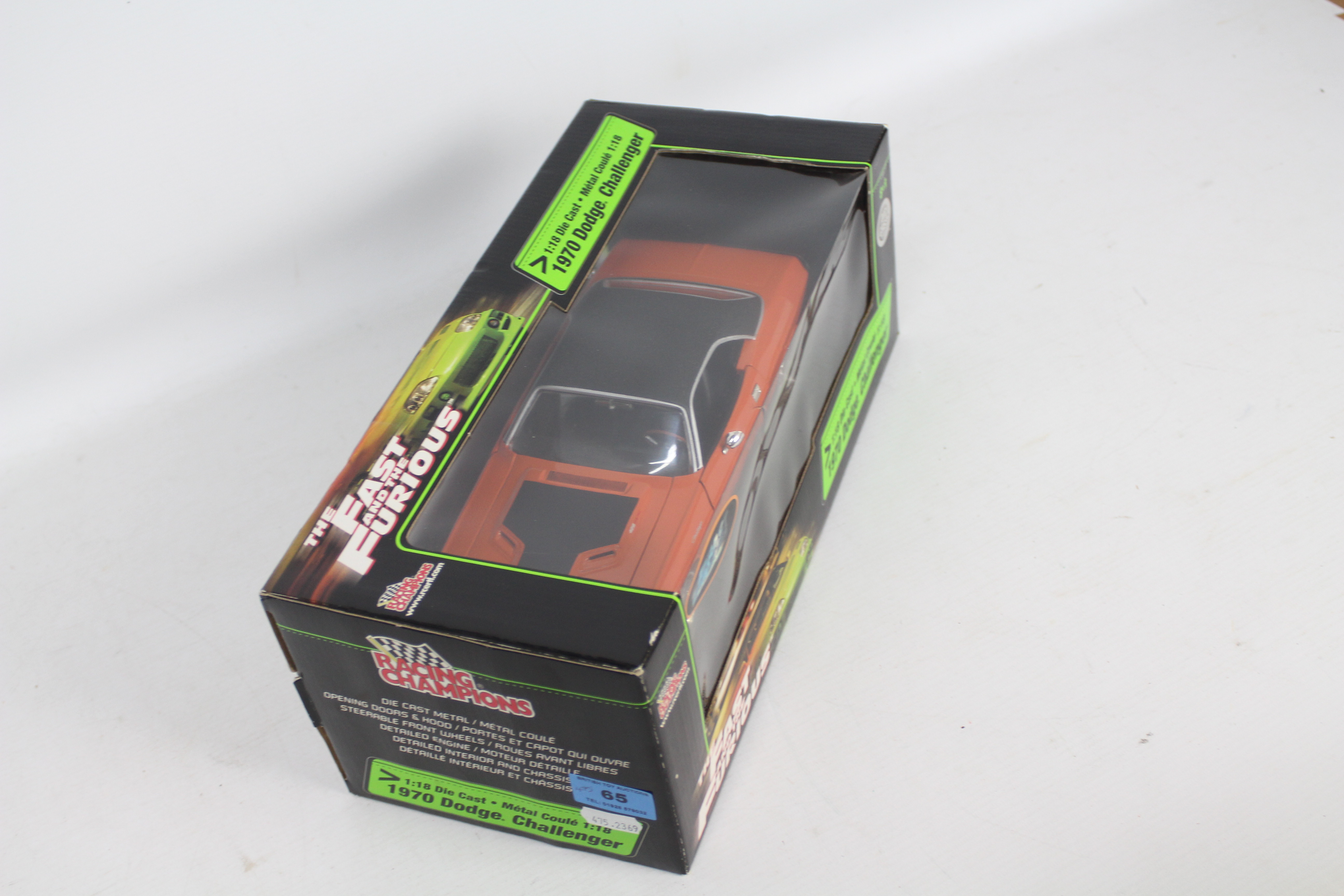 Racing Champions / Ertl - A boxed 1:18 scale 'Fast & Furious' diecast 1970 Dodge Challenger. - Image 2 of 3