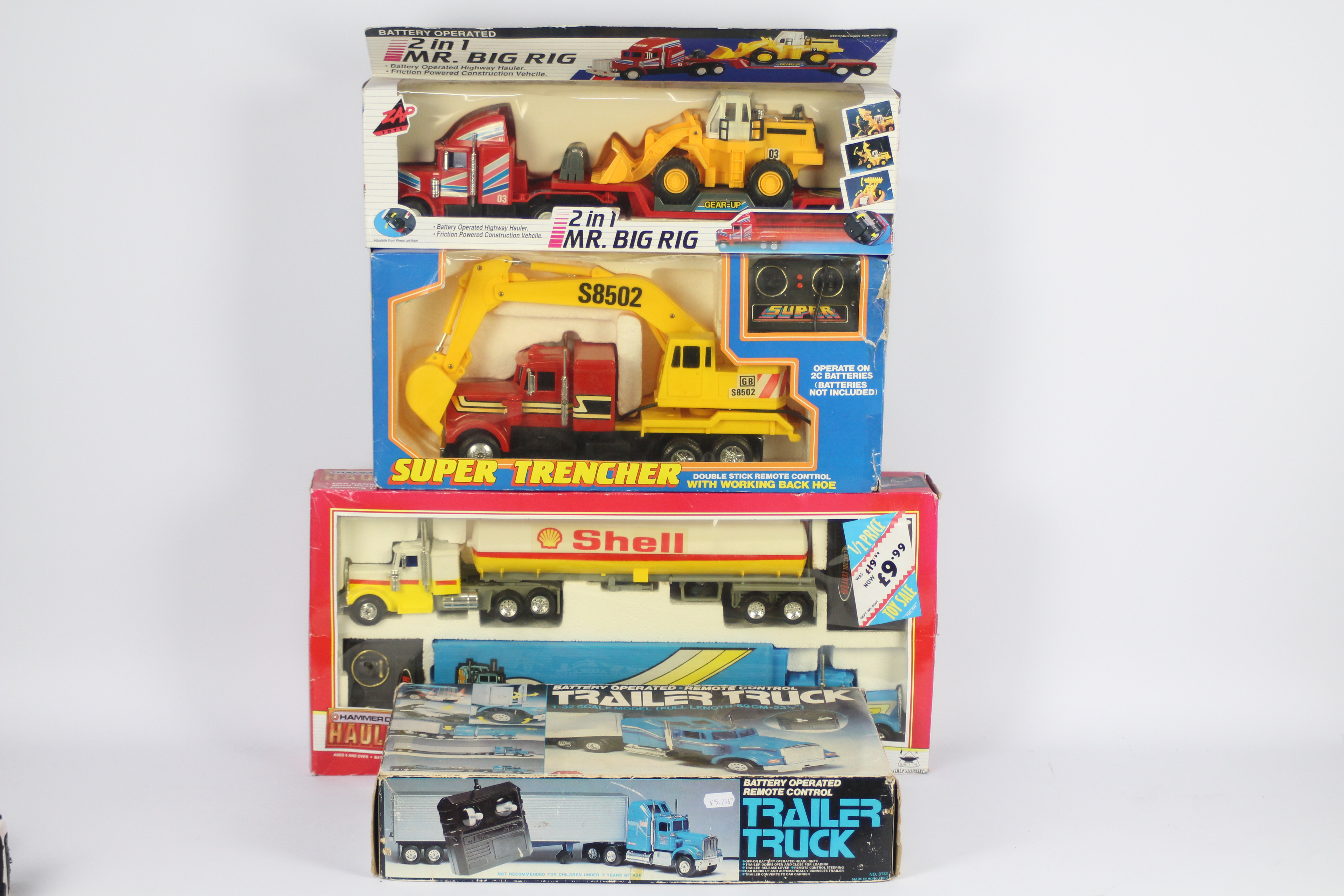 New Bright - GB Toy - Zap Toys - 4 x boxed vintage American style trucks including a friction