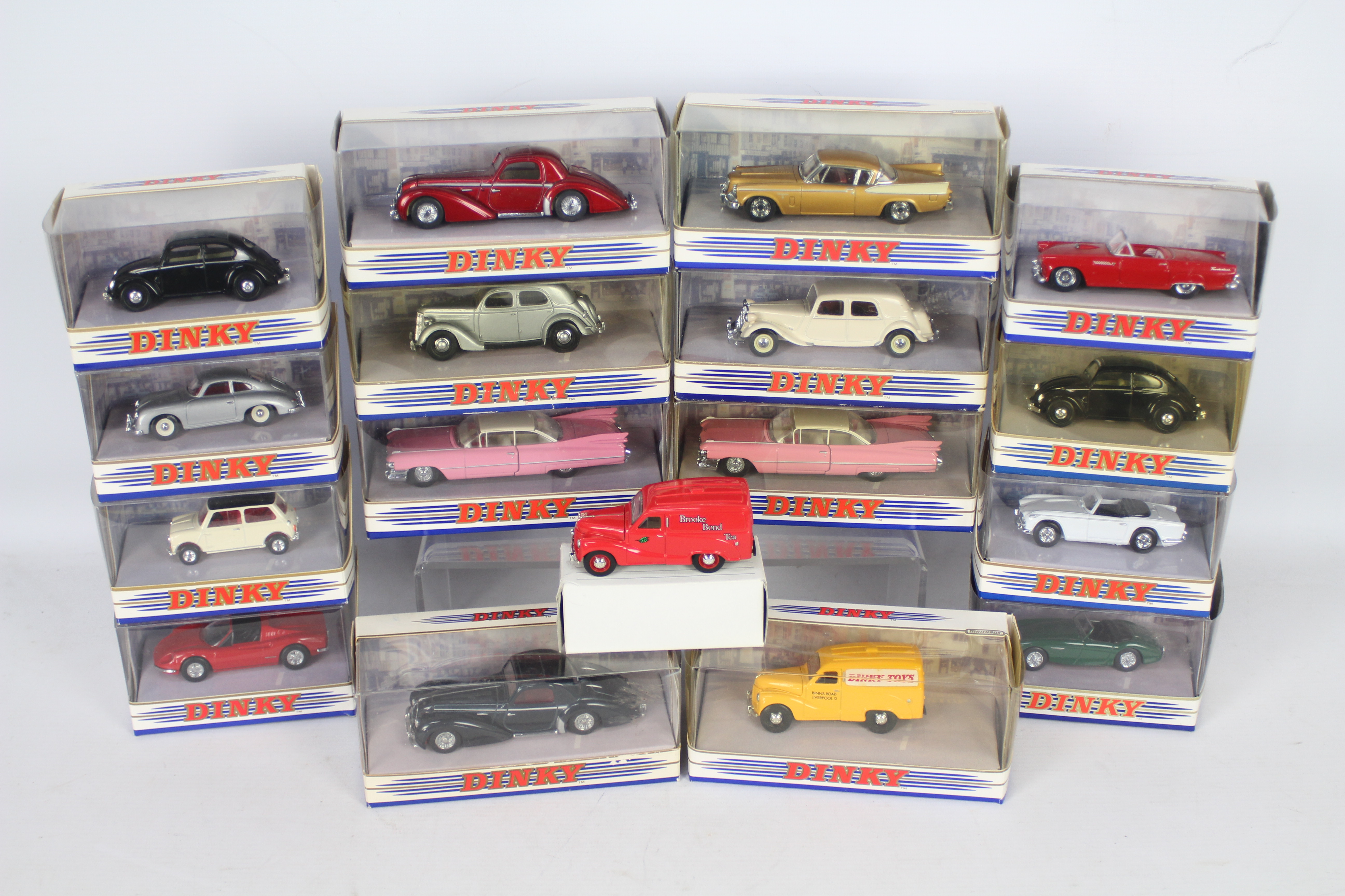 Matchbox Dinky Collection - 17 x boxed models including # DY-6B 1951 VW Beetle x 2,