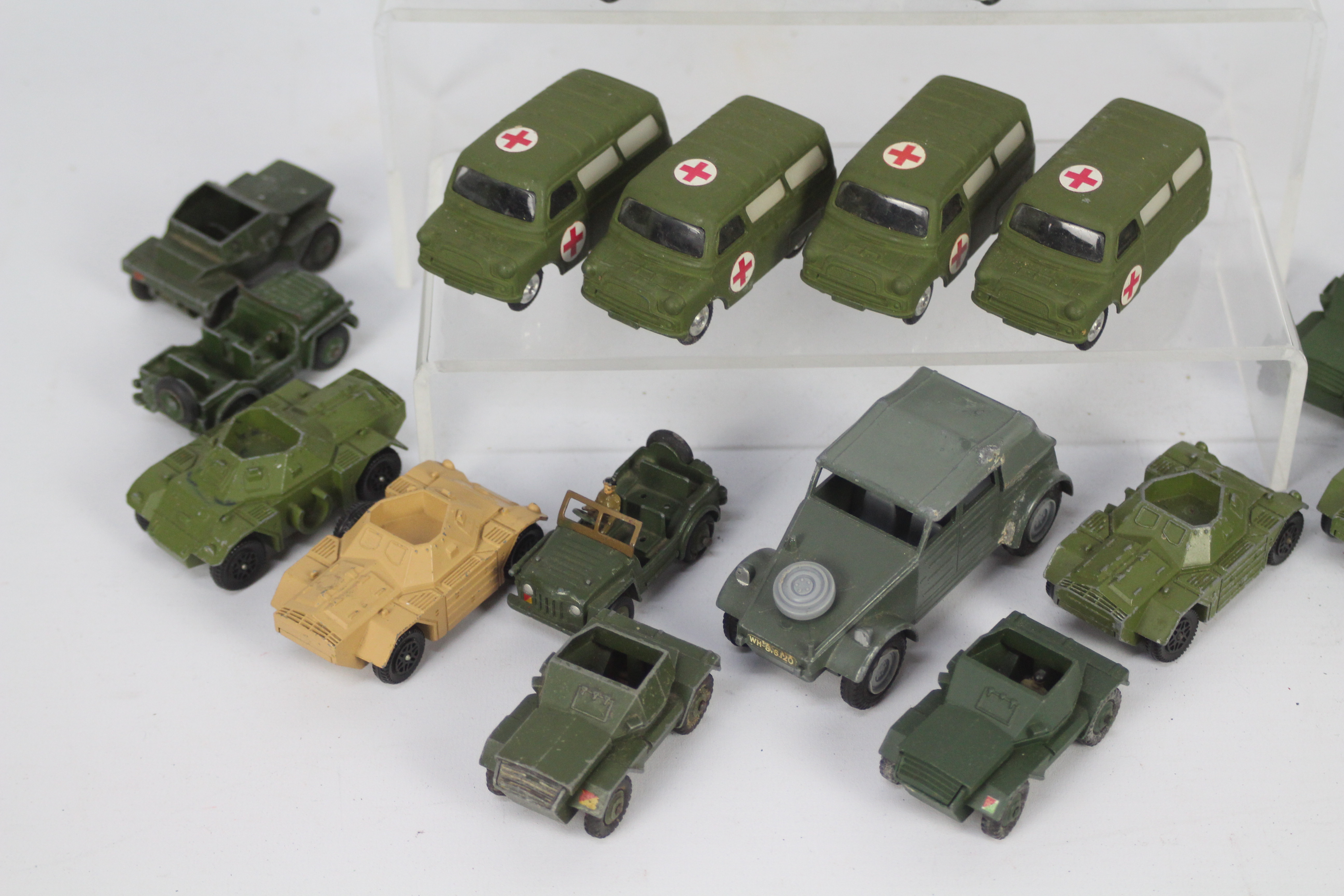 Corgi - Dinky - 21 x unboxed Military and Emergency vehicles including four # 414 Bedford Utilicon - Image 3 of 4