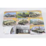 Dragon - Seven boxed 1:72 scale plastic military vehicle model kits by Dragon.