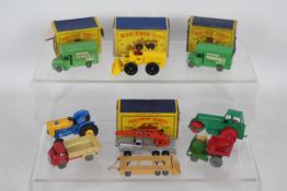 Matchbox - Moko - Lesney - 9 x models, four boxed and five loose including # 30 German Crane,