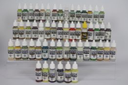 Vallejo - Approximately 53 predominately Vallejo Model Color acrylic 17ml paints.