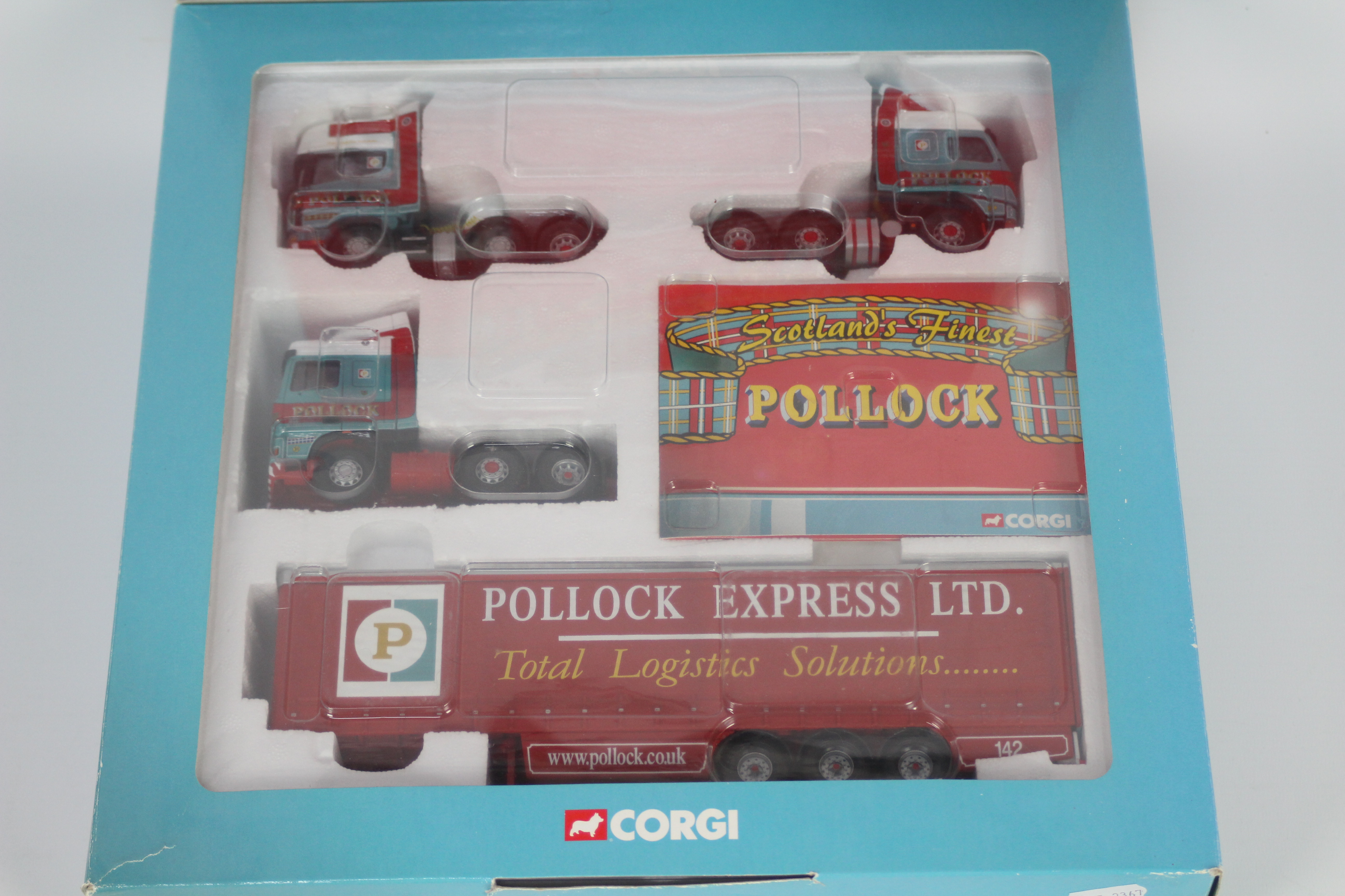 Corgi - Hauliers Of Renown - A boxed limited edition Pollock Ltd set with three tractor units and a - Image 2 of 3