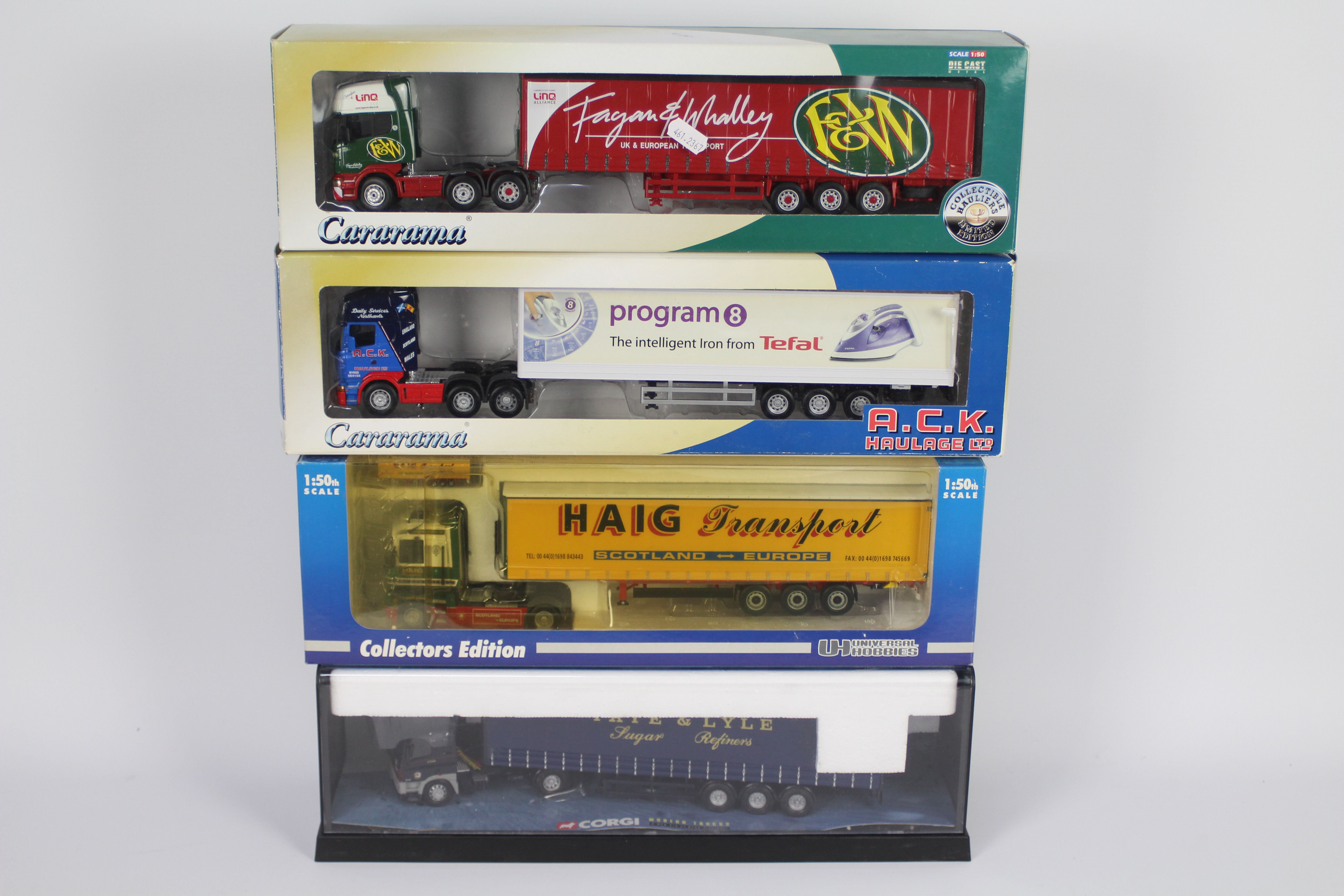 Corgi - Cararama - Universal Hobbies - 4 x boxed trucks in 1:50 scale including Leyland DAF