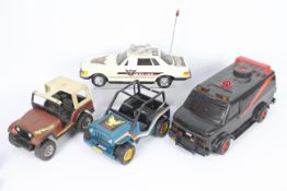 Tonka - Clover - 4 x vintage models including a GMC A Team van, a Mercedes 450SLC Police car,
