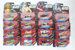 Hot Wheels - Star Wars - 16 x unopened carded Hot Wheels Star Wars vehicles from 2014 including