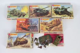 Matchbox - 6 x boxed military models kits in 1:76 scale including Jagd-Panther # PK-80,