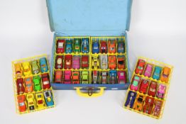 Matchbox - Corgi - A carry case with 4 x trays and 48 x vehicles including # 25 Matchbox Ford