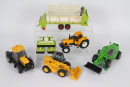 Britains - Siku - Agritec - Joal - 6 x unboxed farm vehicles in 1:32 scale including Britains JCB