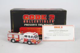 Code 3 Collectibles - A boxed limited edition 2002 Seagrave 1000 gpm Pumper in 1/64 scale in FDNY