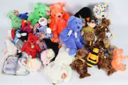 Ty Beanies - A quantity of 30 x Ty Beanie Babies and Buddies - Lot includes a boxed 'Chilly' Beanie