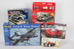Lego - Airfix - Revell - Hasbro - 5 x boxed model kits including Lego Speed Championship Ferrari #