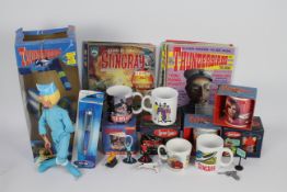 Pelham - Carlton - A collection of Thunderbirds and Captains Scarlet items including mugs, comics,