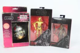 Hasbro - Ideal - Star Wars - 3 x boxed items, The Black Series Chewbacca # B4058,
